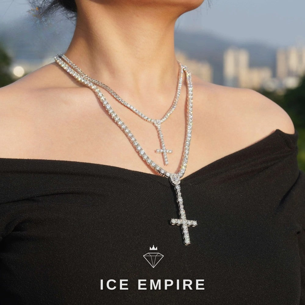 Iced Out Rose Gold Plated Moissanite Cuban Chain