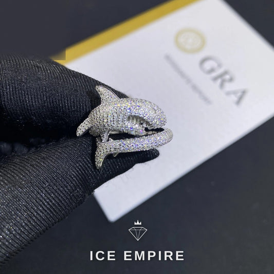 Iced Out 925 Silver Moissanite Ring