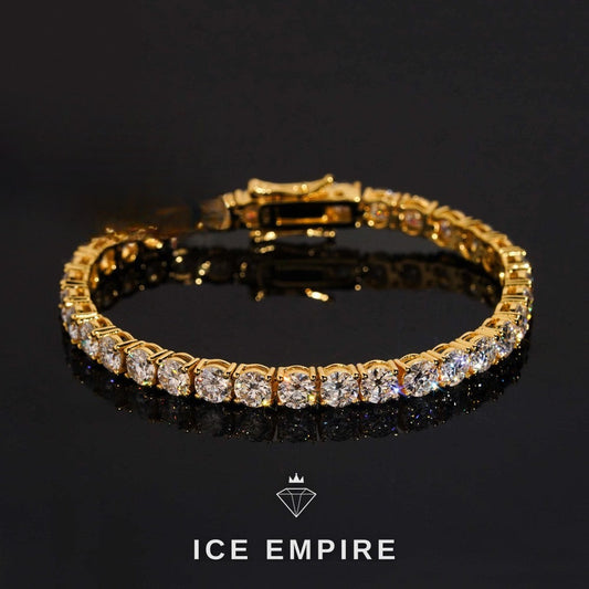 Iced Out Gold Plated Moissanite Tennis Chain