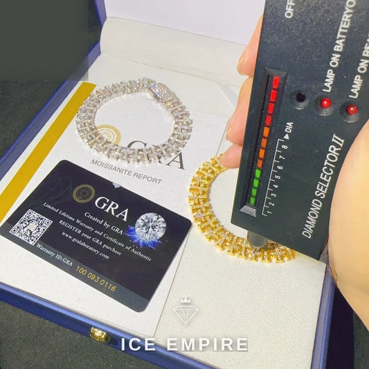 Iced Out 925 Silver Moissanite Cuban Chain