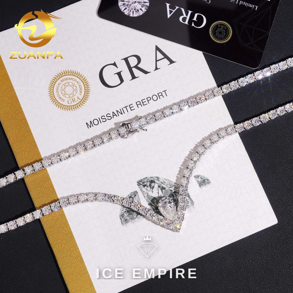 Iced Out Rose Gold Plated Moissanite Cuban Chain