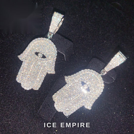Iced Out 925 Silver Moissanite Pendant