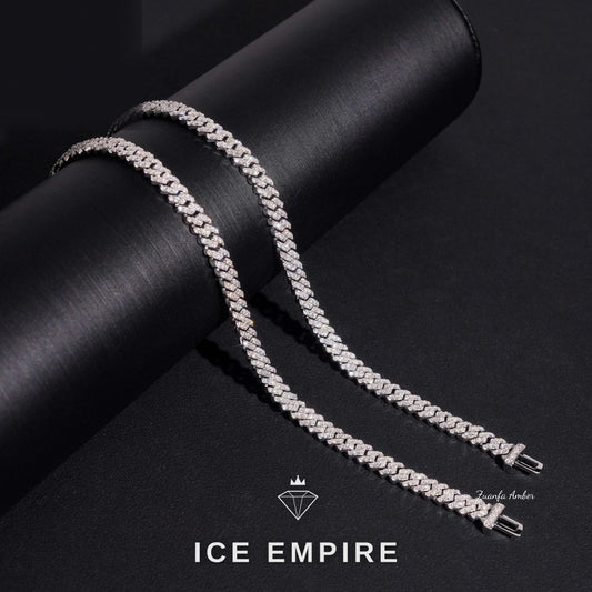 Iced Out 14K Gold Lab Grown Diamond Cuban Chain