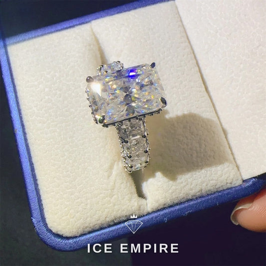 Iced Out Rose Gold Plated Moissanite Ring