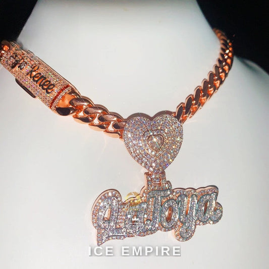 Iced Out Cross 925 Silver Pendant