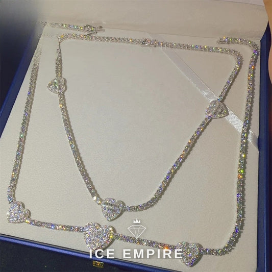 Iced Out Rose Gold Plated Moissanite Cuban Chain