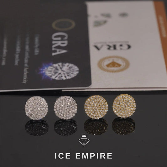 Iced Out 925 Silver Moissanite Earrings