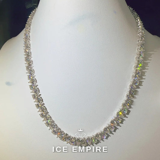 Iced Out Rose Gold Plated Moissanite Cuban Chain