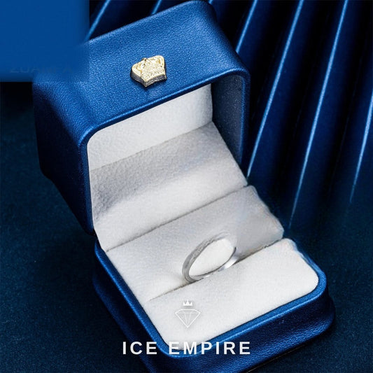 Iced Out Rose Gold Plated Moissanite Ring