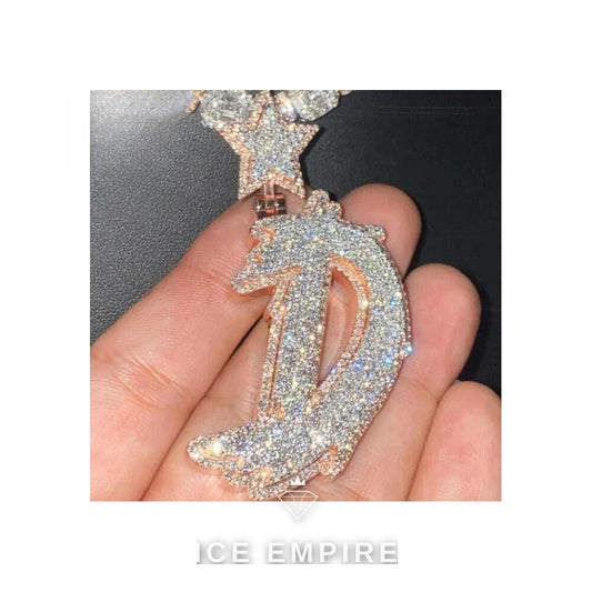 Iced Out Rose Gold Plated Pendant