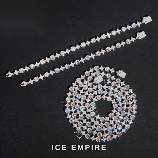 Iced Out Rose Gold Plated Moissanite Cuban Chain