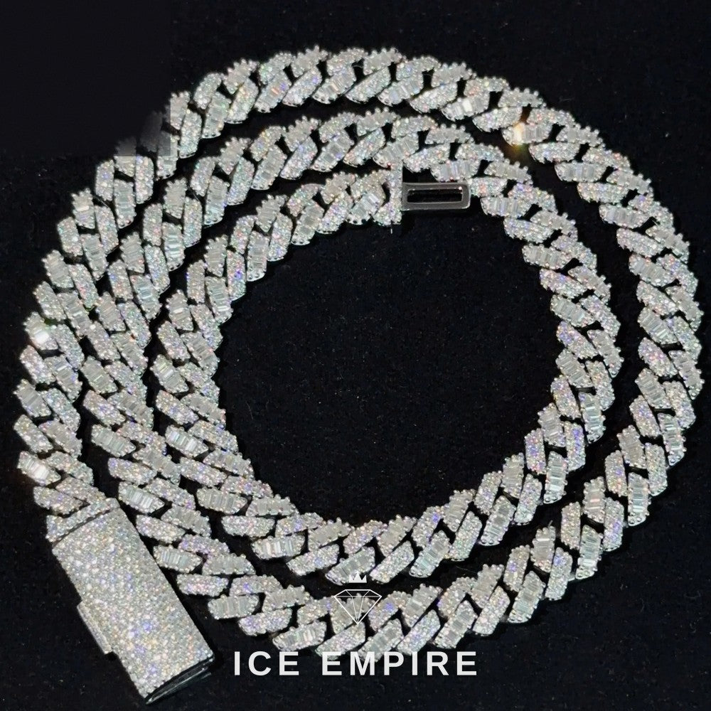 Iced Out Rose Gold Plated Moissanite Cuban Chain
