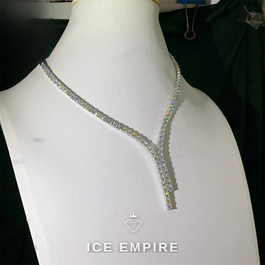 Iced Out Rose Gold Plated Moissanite Cuban Chain