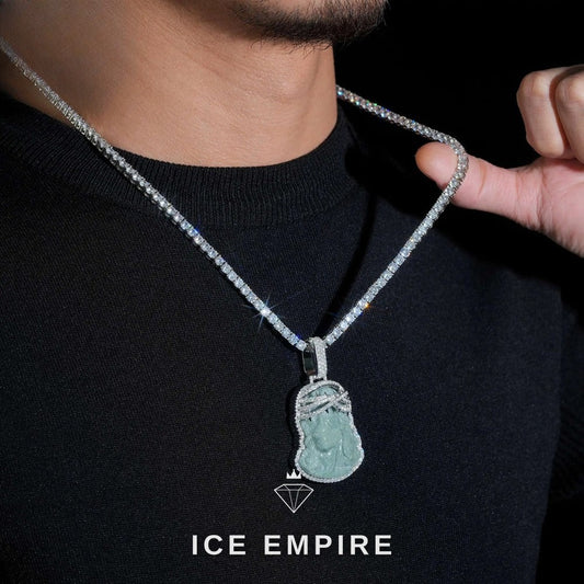 Iced Out Rose Gold Plated Moissanite Pendant