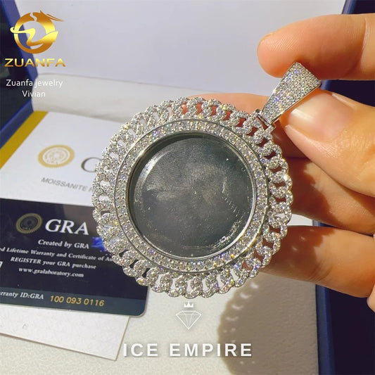 Iced Out Cross 925 Silver Moissanite Pendant