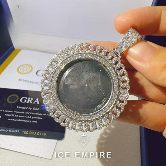 Iced Out Cross 925 Silver Moissanite Pendant