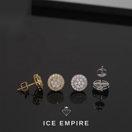 Iced Out Rose Gold Plated Moissanite Earrings