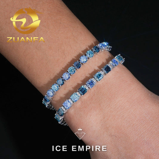 Iced Out 925 Silver Moissanite Tennis Bracelet