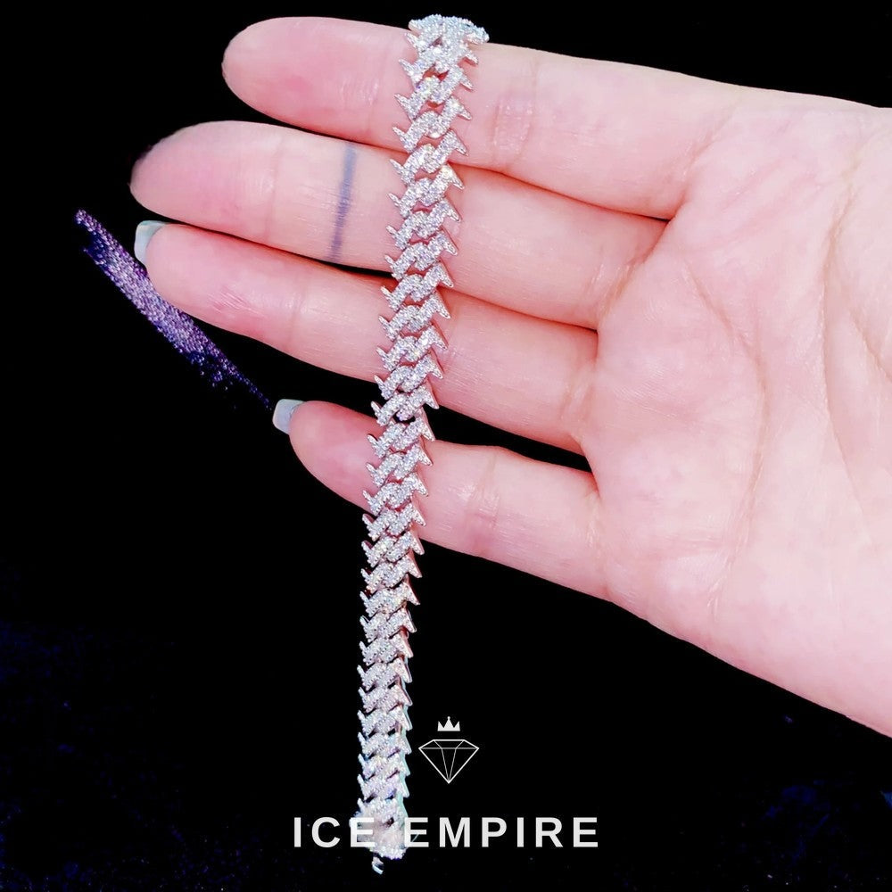 Iced Out Rose Gold Plated Moissanite Cuban Chain