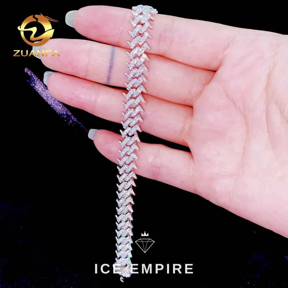 Iced Out Rose Gold Plated Moissanite Cuban Chain