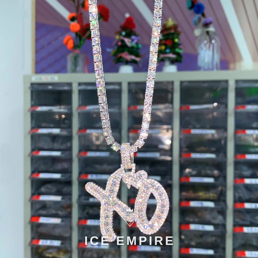 Iced Out Rose Gold Plated Moissanite Pendant