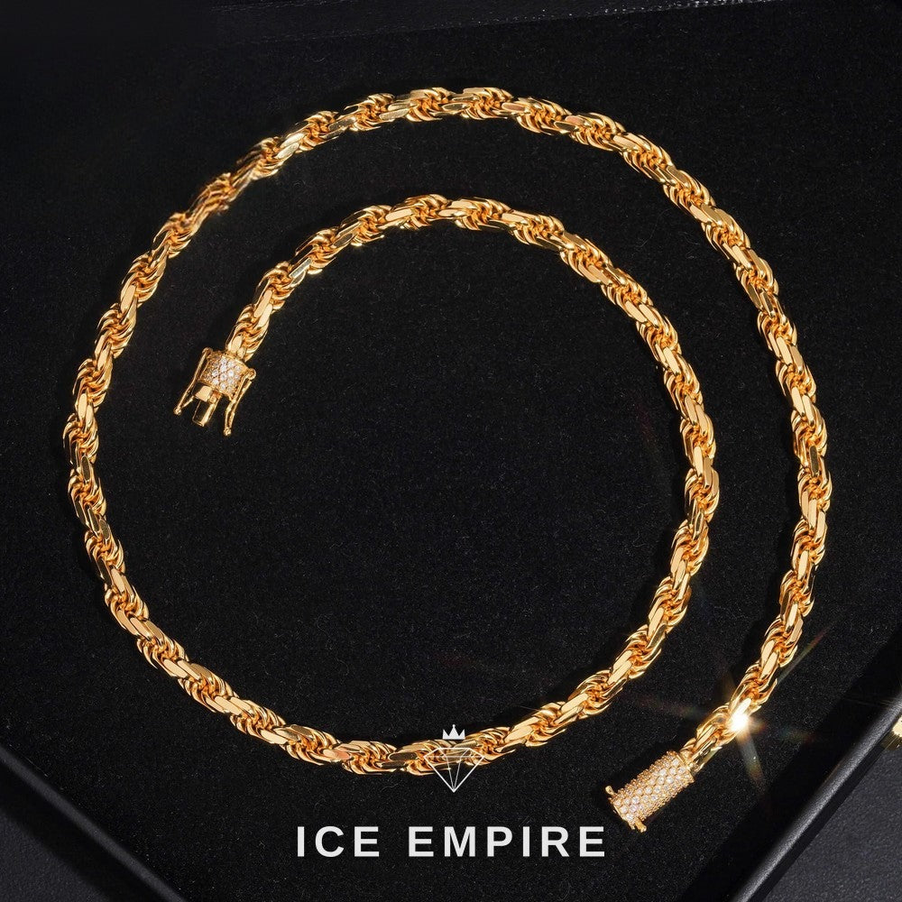 Iced Out Rose Gold Plated Moissanite Cuban Chain