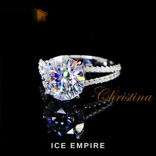 Iced Out Gold Plated Moissanite Wedding Band