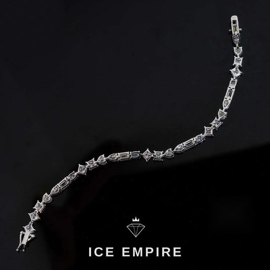 Iced Out 925 Silver Moissanite Tennis Chain