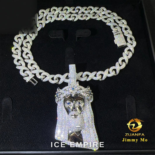 Iced Out 925 Silver Moissanite Pendant