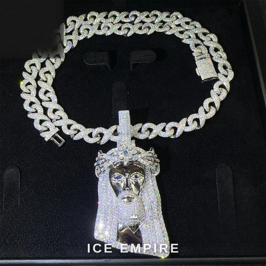 Iced Out 925 Silver Moissanite Pendant