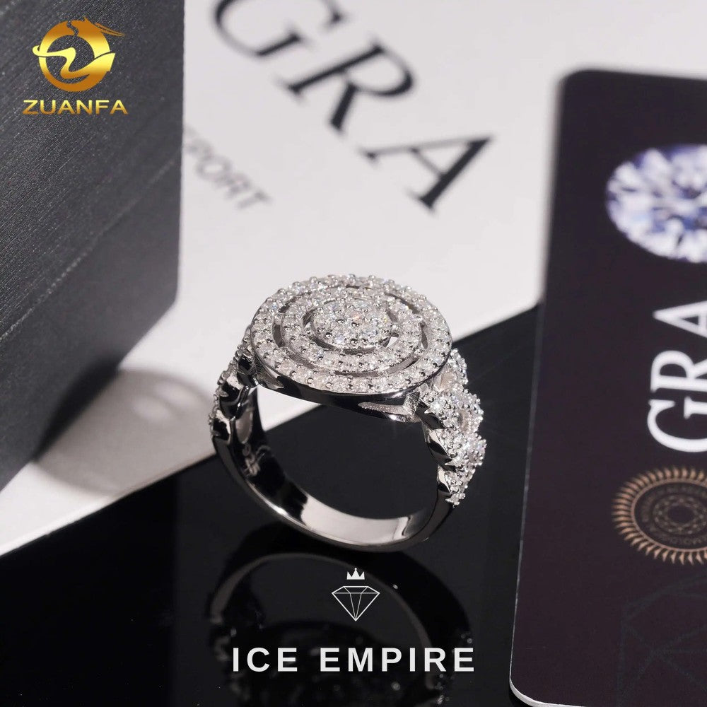 Iced Out Baguette 925 Silver Moissanite Ring
