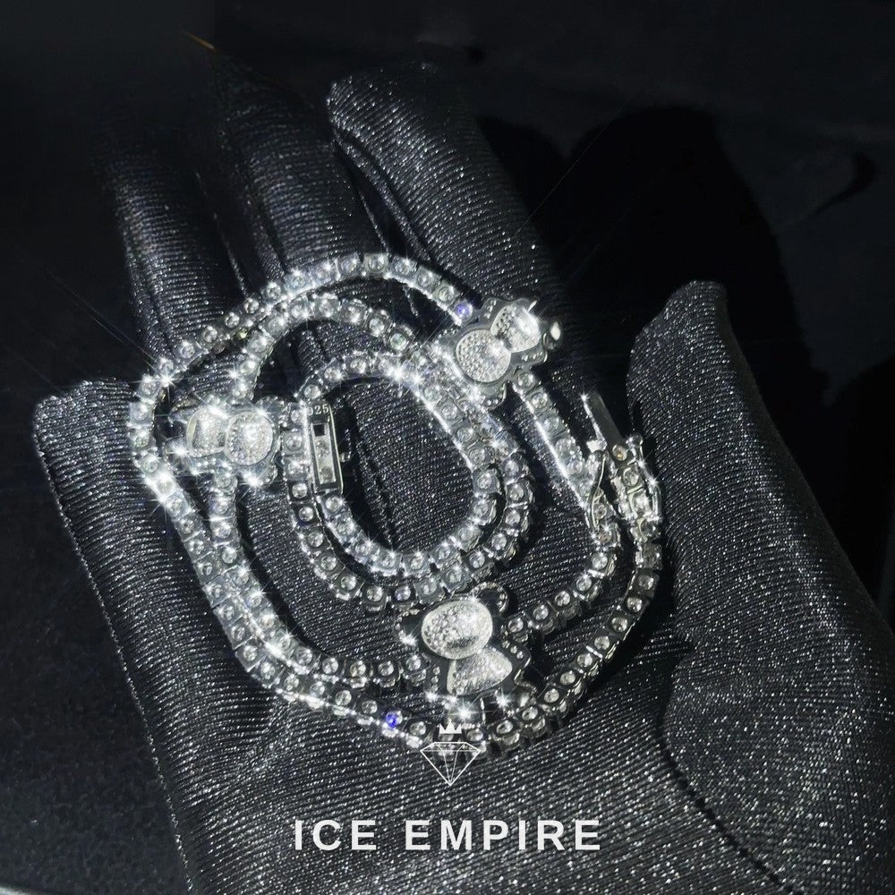 Iced Out Rose Gold Plated Moissanite Cuban Chain