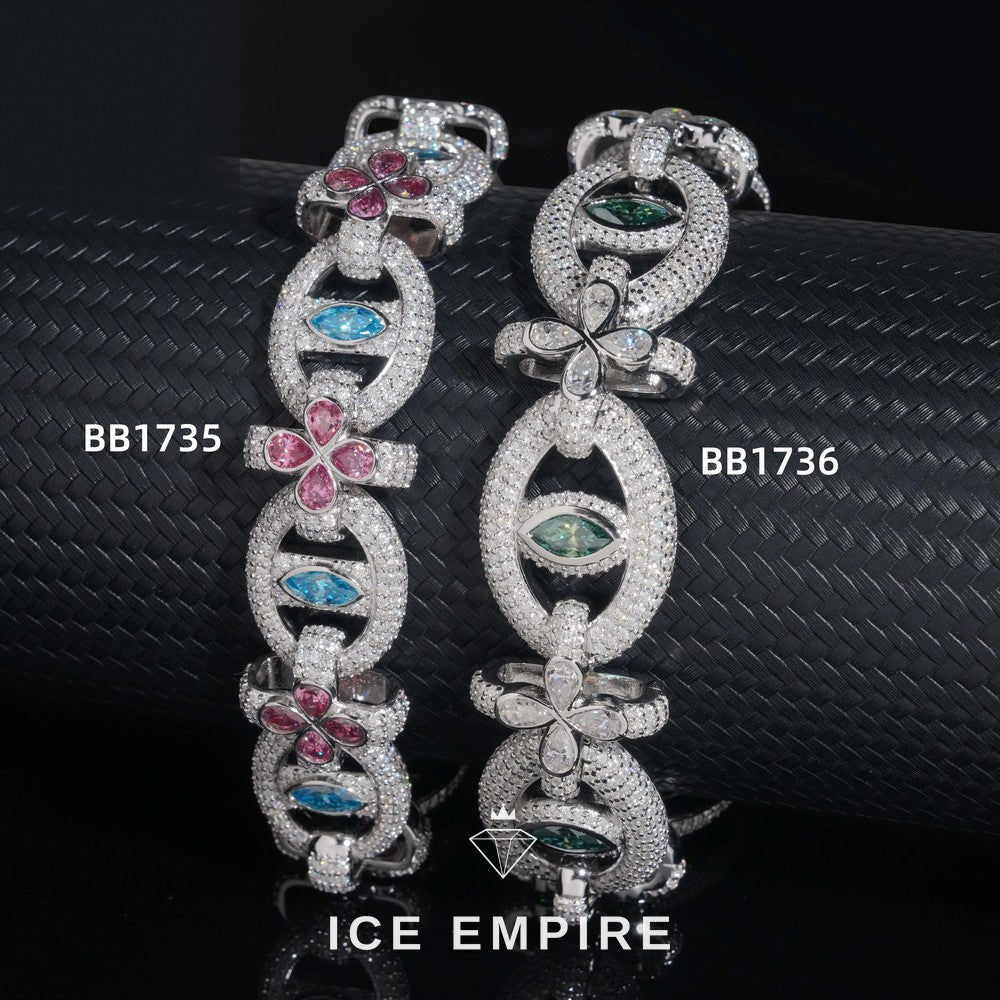 Iced Out 925 Silver Moissanite Bracelet