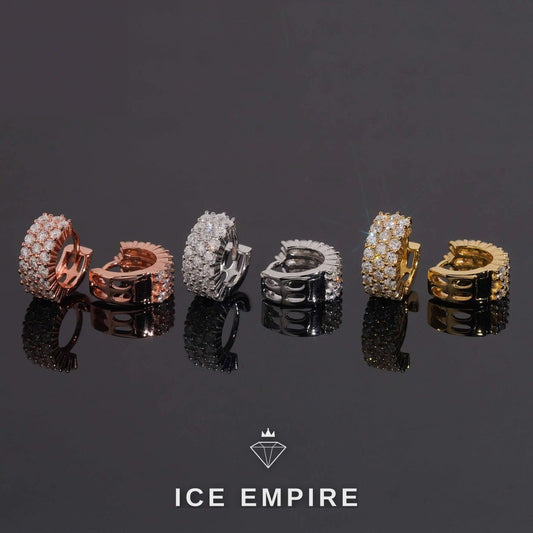 Iced Out 925 Silver Moissanite Stud Earrings