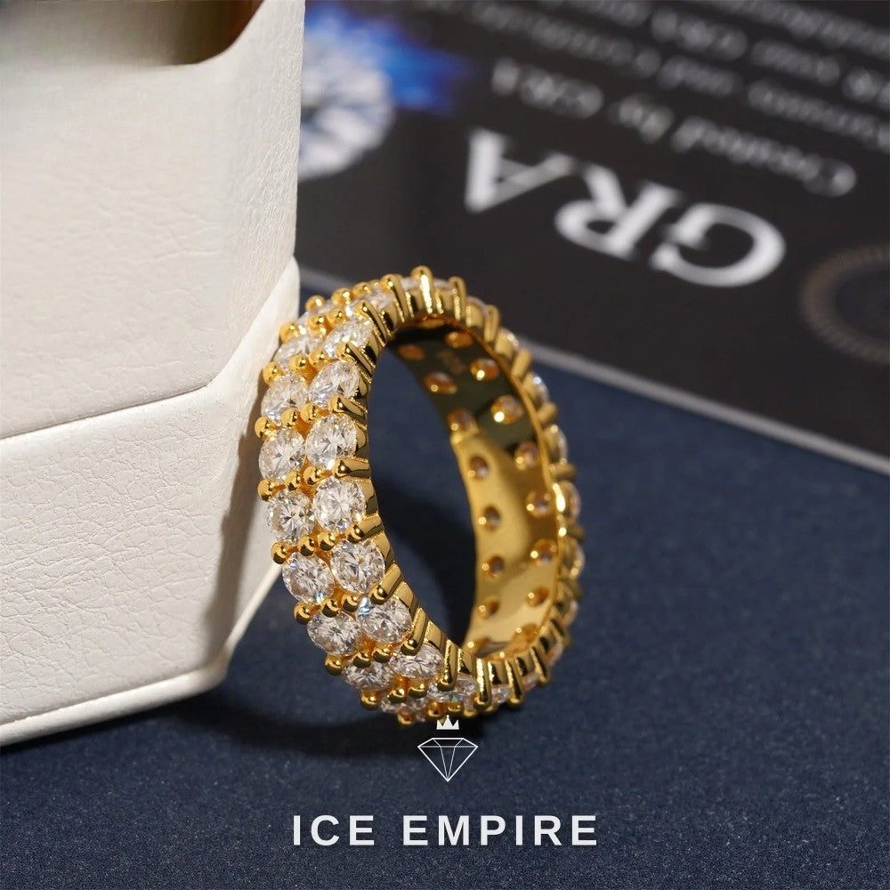 Iced Out 925 Silver Moissanite Ring