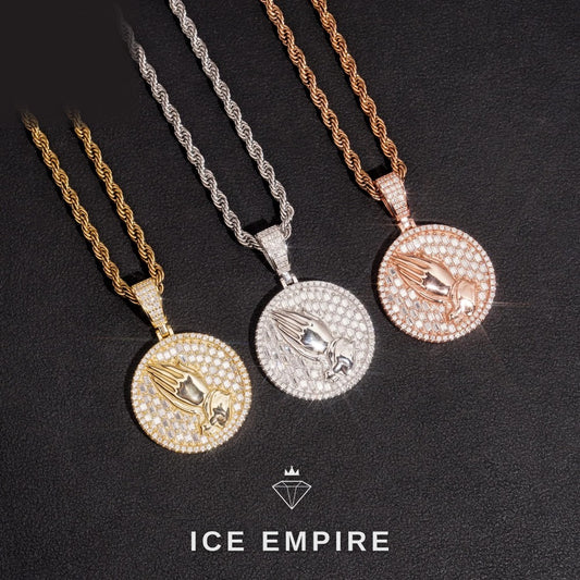 Iced Out Baguette Gold Plated Moissanite Pendant