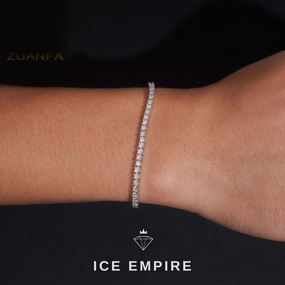 Iced Out Gold Plated Moissanite Tennis Chain