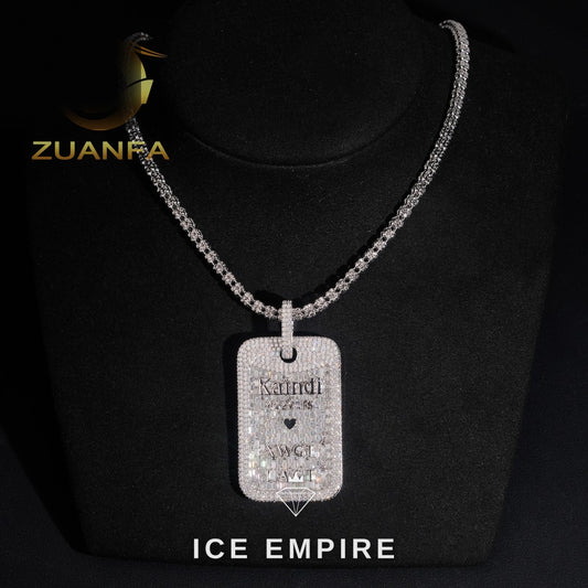 Iced Out Rose Gold Plated Moissanite Pendant