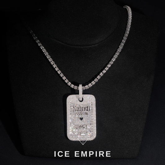 Iced Out Rose Gold Plated Moissanite Pendant