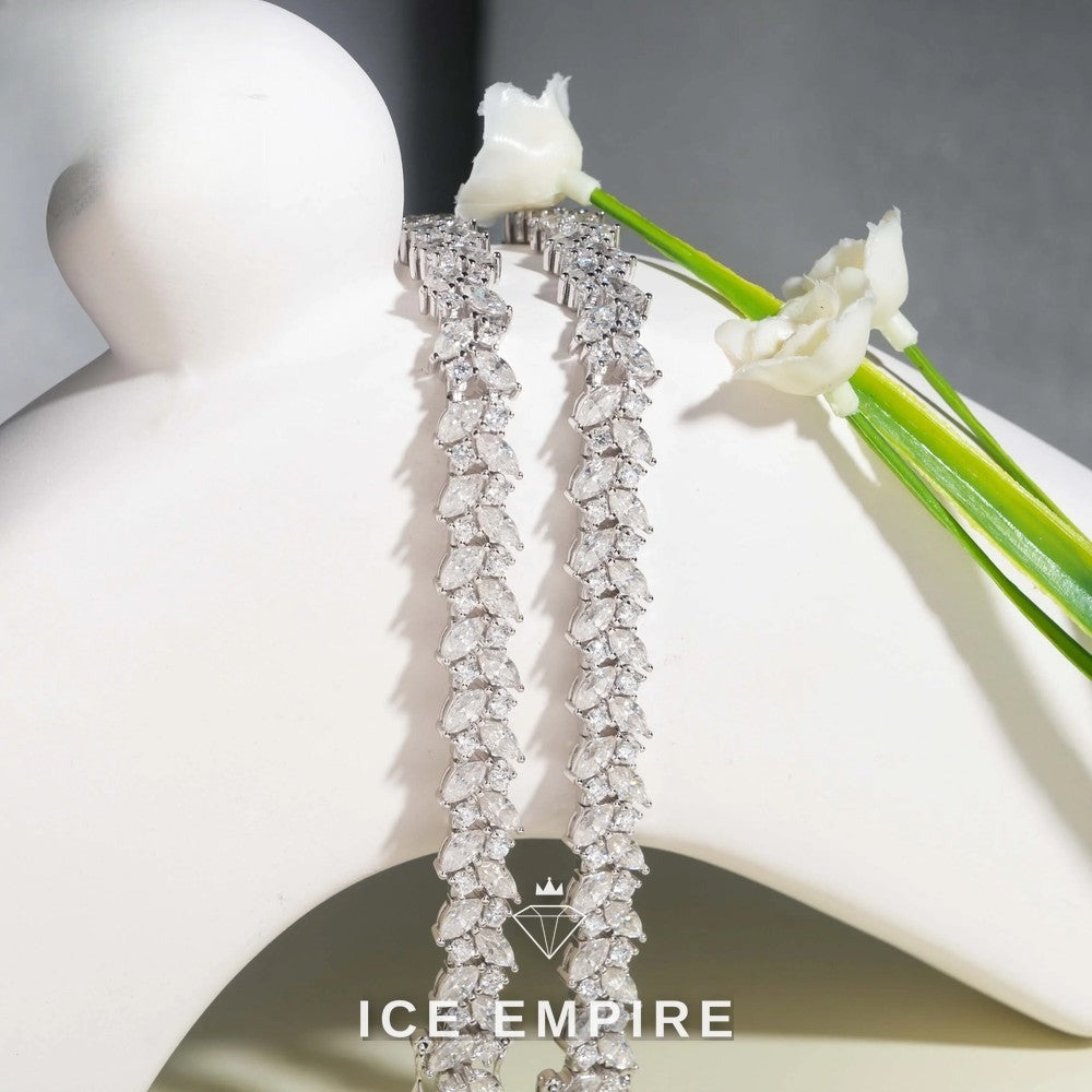 Iced Out 925 Silver Moissanite Tennis Bracelet
