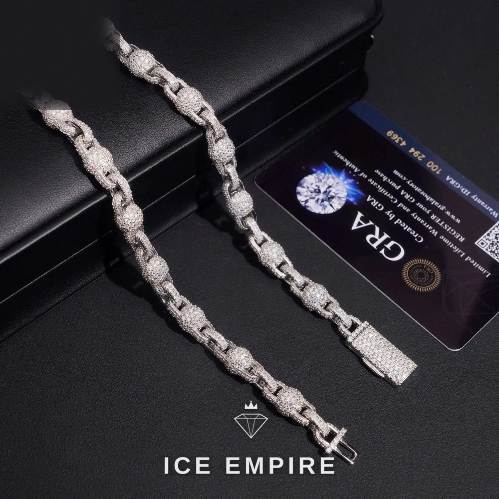 Iced Out Rose Gold Plated Moissanite Cuban Chain