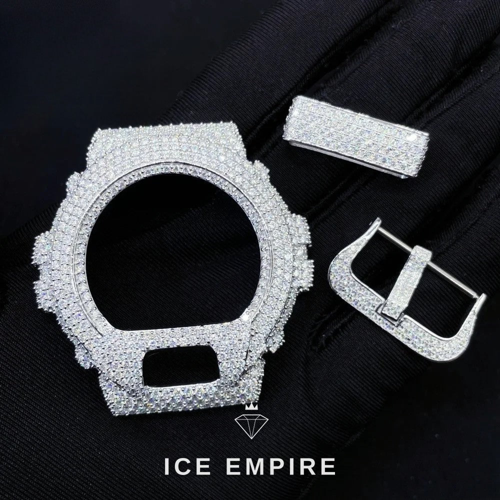 Iced Out 925 Silver Moissanite Watch