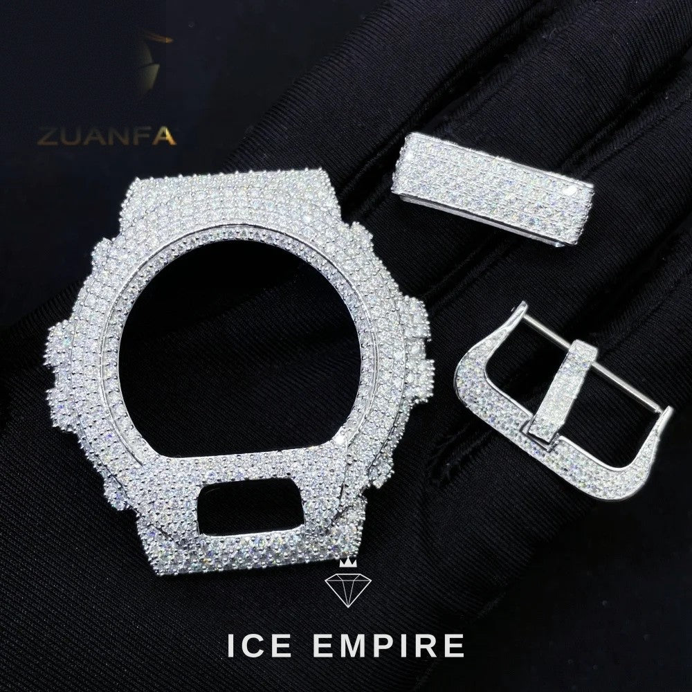 Iced Out 925 Silver Moissanite Watch