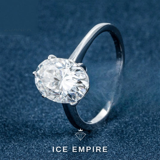 Iced Out 925 Silver Moissanite Ring