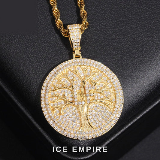 Iced Out Rose Gold Plated Moissanite Pendant
