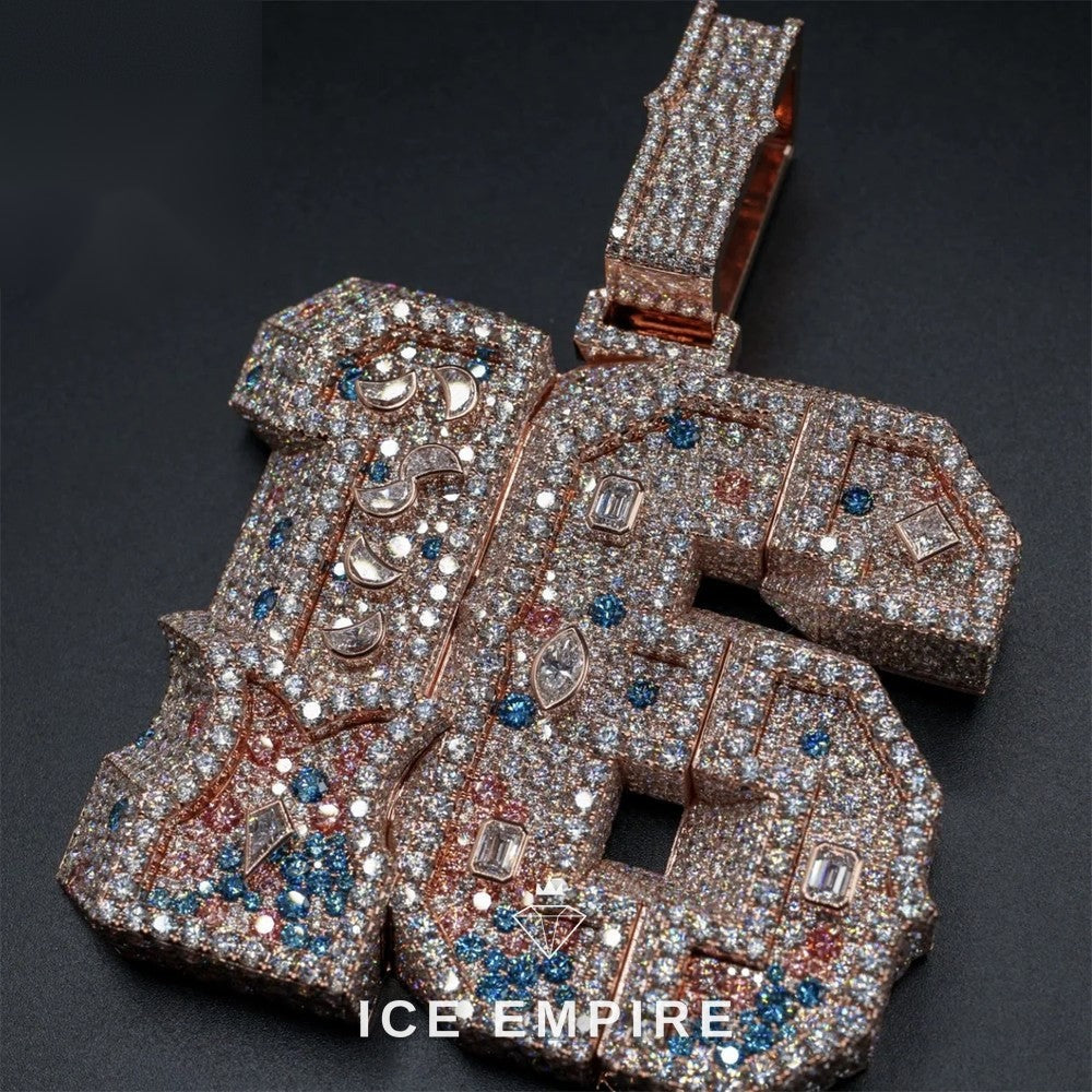 Iced Out Cross 925 Silver Moissanite Pendant