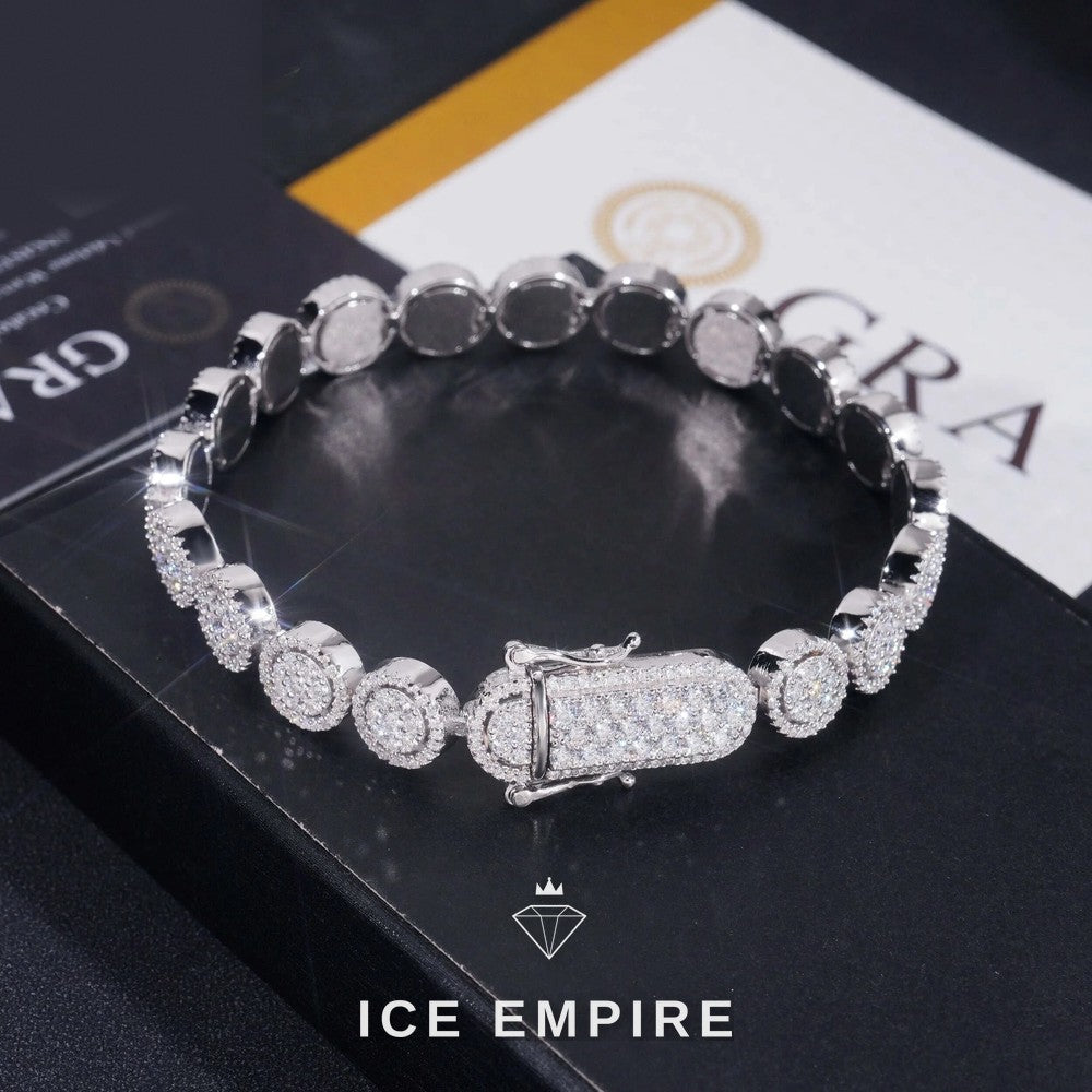 Iced Out 925 Silver Moissanite Cuban Chain