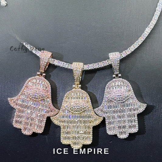 Iced Out Baguette Rose Gold Plated Cuban Chain