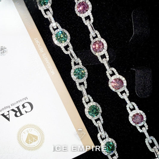 Iced Out 925 Silver Moissanite Bracelet