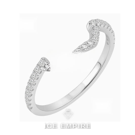 Iced Out Gold Plated Lab Grown Diamond Engagement Ring